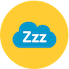 illustrated cloud with three z's